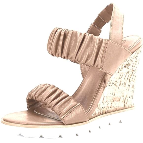 (57-3704) PIEPIEBUY Womens Open Toe Platform Wedge Sz 7 - Picture 1 of 10